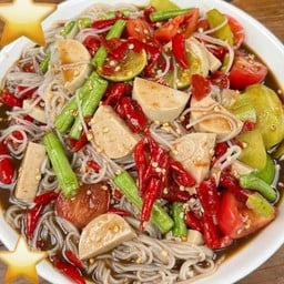 ตำขนมจีนปลาร้า+หมูยอ