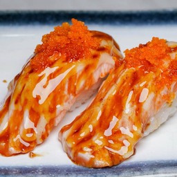 ซูชิแซลมอนเบิร์นซอสหวาน