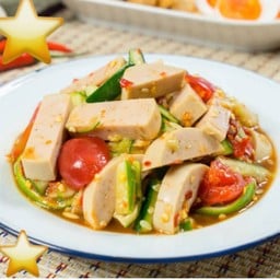 ตำแตง ปลาร้า + หมูยอ