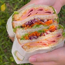 Ham Bologna and cheese Sandwich