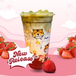 มัทฉะนมสด สตอเบอรี่