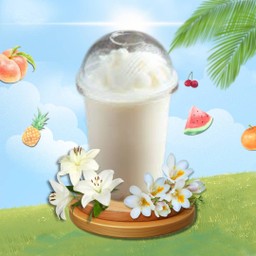 มะพร้าวปั่นนมสด
