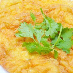 ไข่เจียวหมูสับราดข้าว