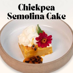 เค้กเซโมลิน่าถั่วชิกพี