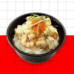 ข้าวไก่ทอดราดซอสเลม่อน