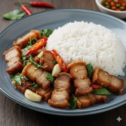 กะเพรา 3X บาท (อิ่มคุ้ม! ราชภัฏฯ) ราชภัฏลำปาง