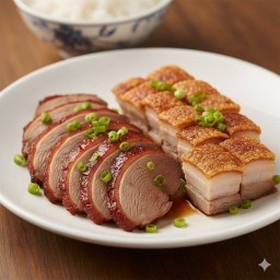 เป็ด + หมูกรอบ ( เล็ก )