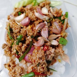 ลาบ ราดข้าว