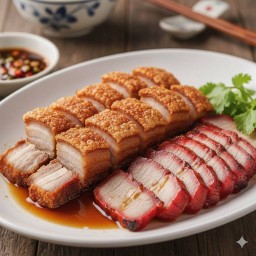 หมูกรอบ + หมูแดง ( ใหญ่ )