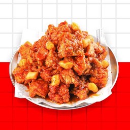 ไก่ทอดดั๊กกังจองรสเผ็ด