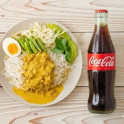 ชุดขนมจีน+ไข่ต้ม+ผักสด+โค้ก330ML.