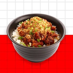 ข้าวไก่ทอดกระเทียมกรอบ