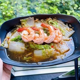 Cabbage with Shrimp ผักกาดผัดกุ้ง