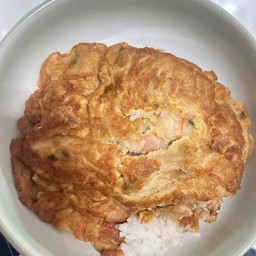 ข้าวไข่เจียว กุ้งสับ