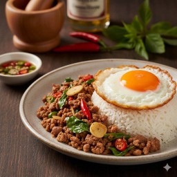 กะเพราหมูสับ