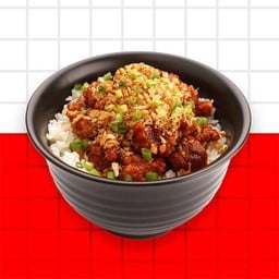 ข้าวไก่ทอดกระเทียมกรอบ