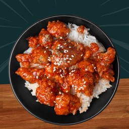 ข้าวไก่คาราเกะซอสเกาหลี