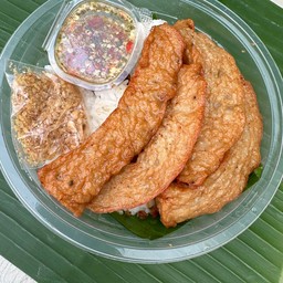 ข้าวสวย หมูยอทอด