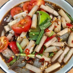 ตำไหลบัว-กุ้งสด ปลาร้า-ไทย