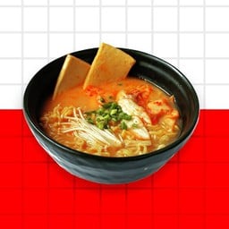 บะหมี่กิมจิ เต้าหู้ปลา ชุปกระดูกหมูข้น