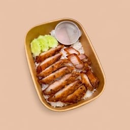 ข้าวหมูทอด เจ๊ลิ้มแปดหลอด