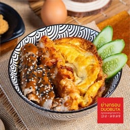 ข้าวหน้าหมูดงบุริราดซอสมิโซะทาเระ