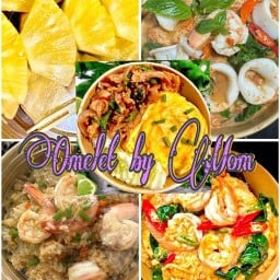 ข้าวไข่ข้น-อาหารตามสั่ง -ผลไม้ปลอกพร้อมทาน Omelet by Mom