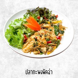 ปลากะพงผัดฉ่า