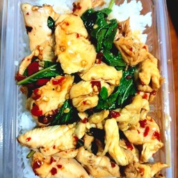 กะเพราไก่ราดข้าว