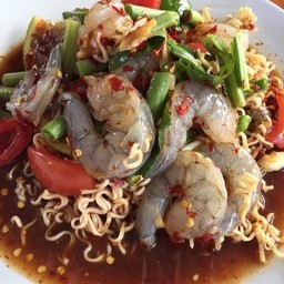 ตำมาม่ากุ้งสด