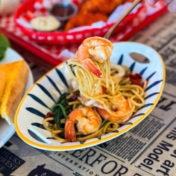 สปาเกตตี้กะเพราทะเล