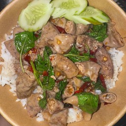 ข้าวกะเพราไส้อ่อน