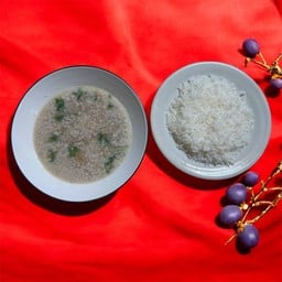 หมูสับต้มบีวย+ข้าวหอมมะลิ