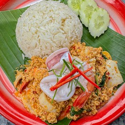 ข้าวหน้าห่อหมกทะเล