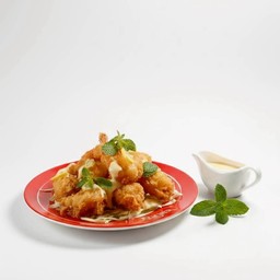 กุ้งทอดซอสมะนาว