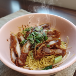 บะหมี่แห้งหมูทอด-พิเศษ   (ไม่ใส่ซีอิ้วดำ)