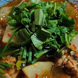 แกงฟักใส่ไก่ใส่วุ้นเส้น