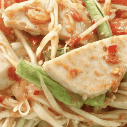 ตำไทยใส่หมูยอ