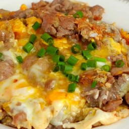 ข้าวไข่ดาวขยี้หมูกระเทียม