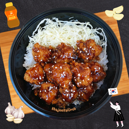 ขจีไก่กรอบ-ข้าวไก่ทอดซอสเยิ้ม,ไก่ป๊อปเขย่าผง