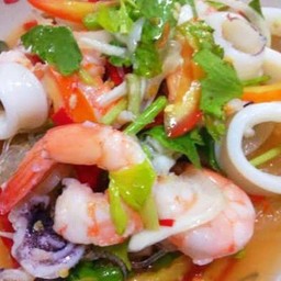 ยำสองใจ(กุ้ง+หมึก)