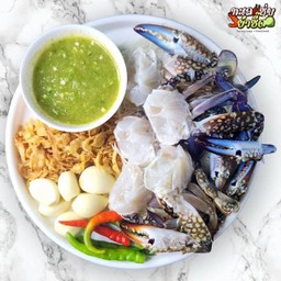 ปูม้าสดแช่น้ำปลา หวานแซ่บอร่อยซี๊ด (ไซส์ M) บีบก้ามให้