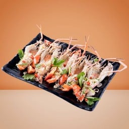กุ้งแม่น้ำย่างยำตะไคร้