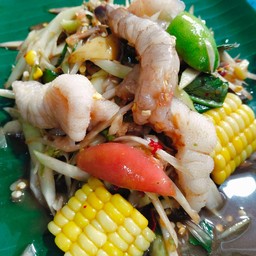 ตำตีนไก่กุ้งสด