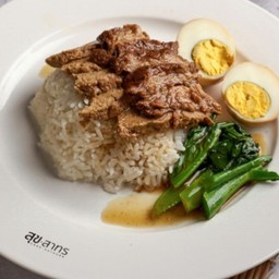 ข้าวตรอกซุง          Chinese spice stew with rice plant-based meat, tofu and mushroom