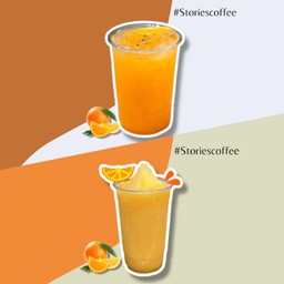 [เซตสุดฮิต] Iced Orange Juice (น้ำส้มคั้นสด) (เย็น) + (FR) Orange Juice Frappe (น้ำส้มปั่น)