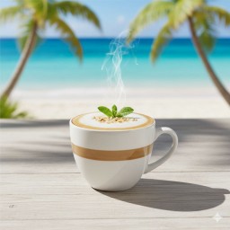 ลาเต้ เฮเซลนัท ร้อน