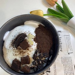 บิงซู โอริโอ้ บราวนี่ ชีสลาวา