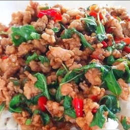 ข้าวกระเพราหมูสับ