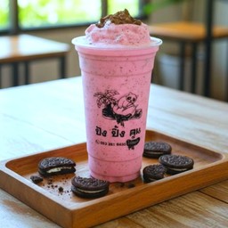 นมชมพูโอริโอ้ปั่น